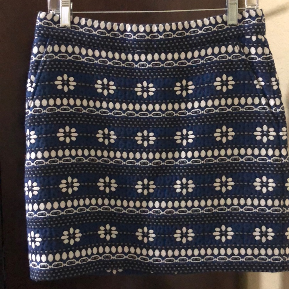 J Crew embroidered skirt